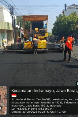 Pembangunan Infrastruktur Terus Berjalan, Ketua PWRI JAYA Indramayu Apresiasi Rehabilitasi Jalan Letjen Suprapto