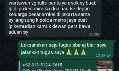 Gusar diawasi  Pers , Oknum Ketua 2PAM3 Mimika berinisial TR intimidasi Pimred kompas1.com dan bawa bawa nama ethnis demi bungkam kasus hibah APBD.
